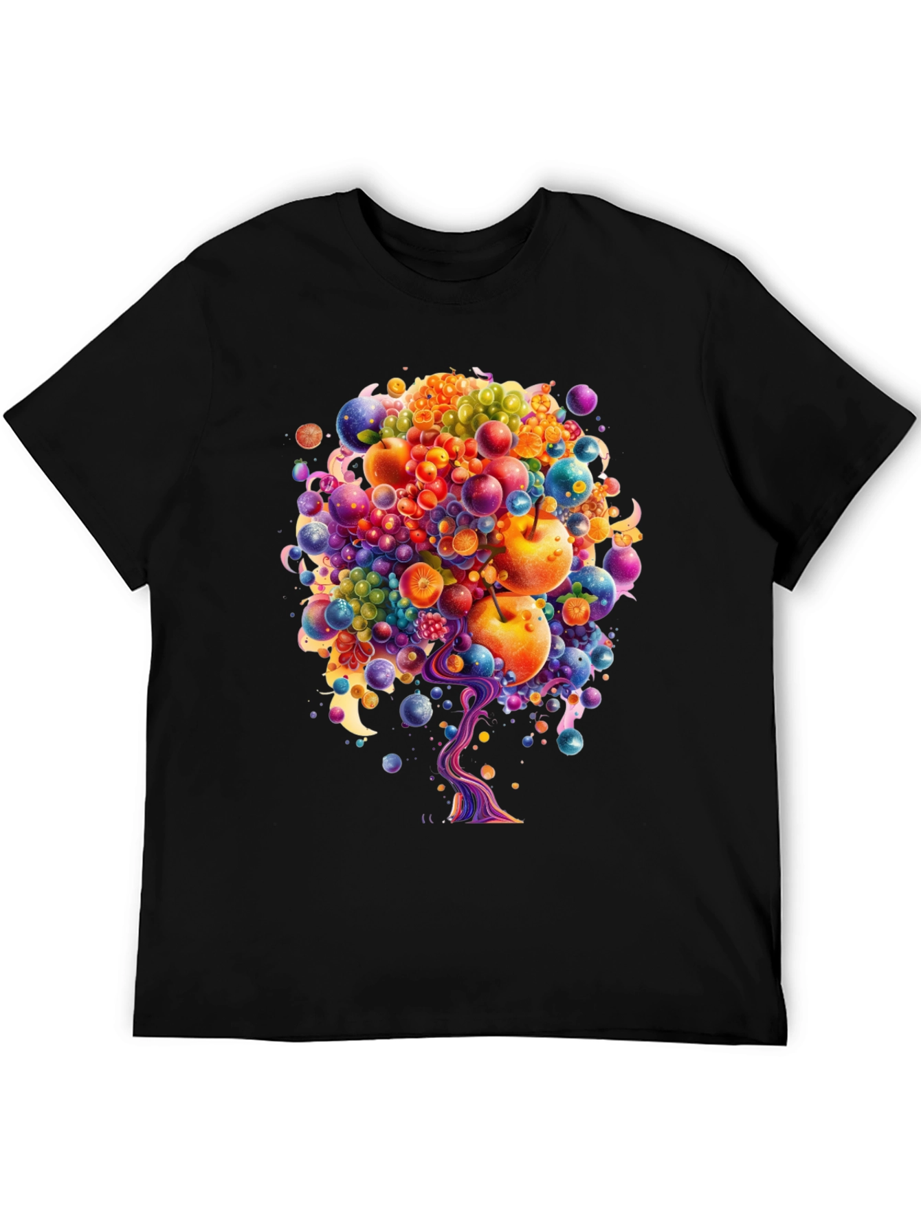 Fruitful Vision T-Shirt: Abstract Fruit Tree Design