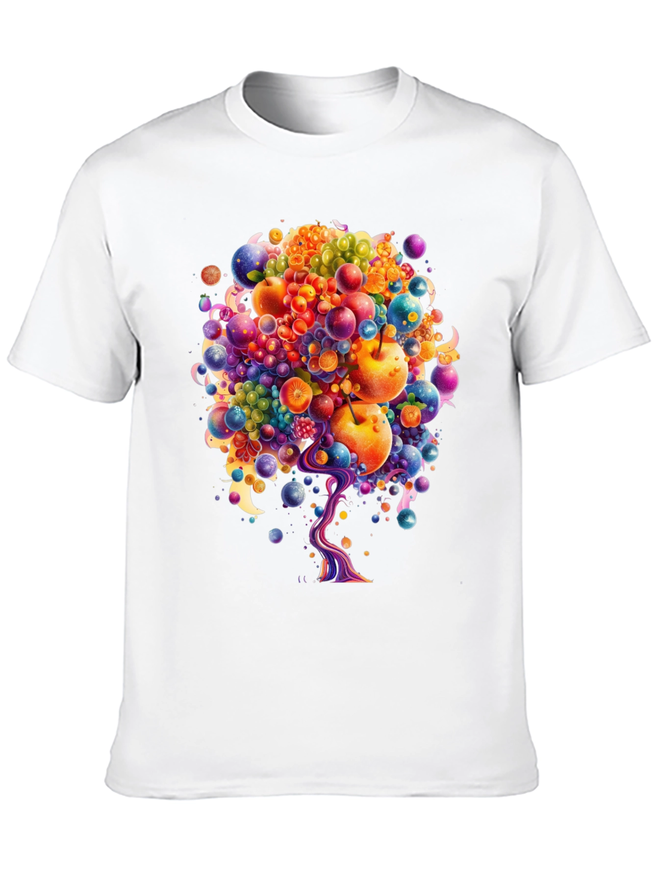 Fruitful Vision T-Shirt: Abstract Fruit Tree Design
