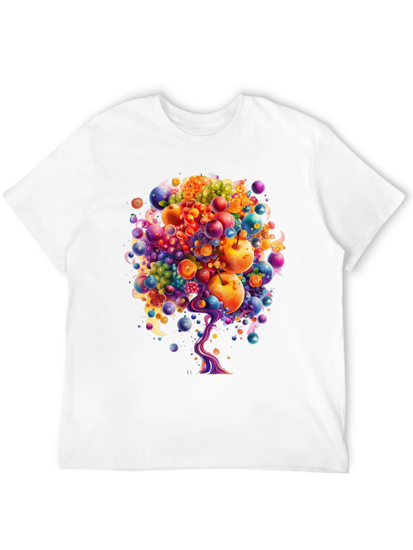 Fruitful Vision T-Shirt: Abstract Fruit Tree Design