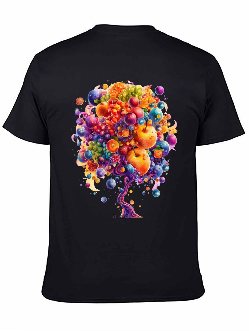 Fruitful Vision T-Shirt: Abstract Fruit Tree Design