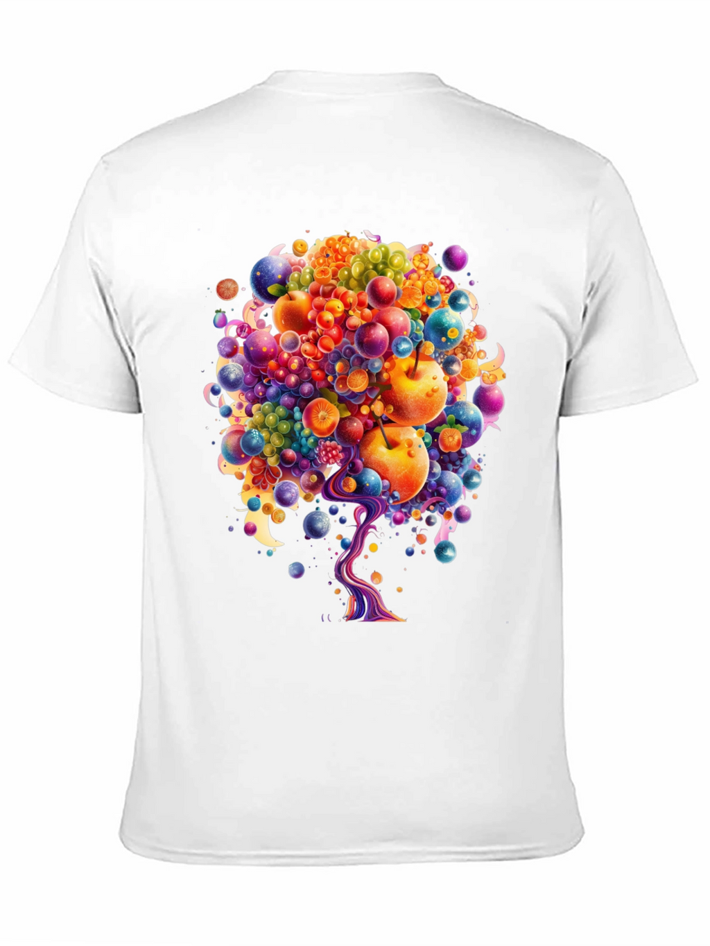 Fruitful Vision T-Shirt: Abstract Fruit Tree Design