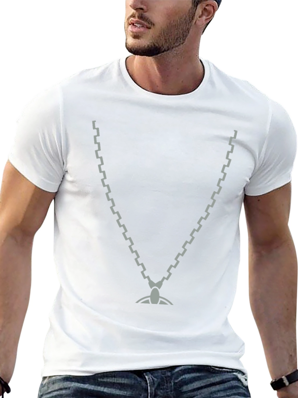 Cool Chain Graphic Black T-Shirt
