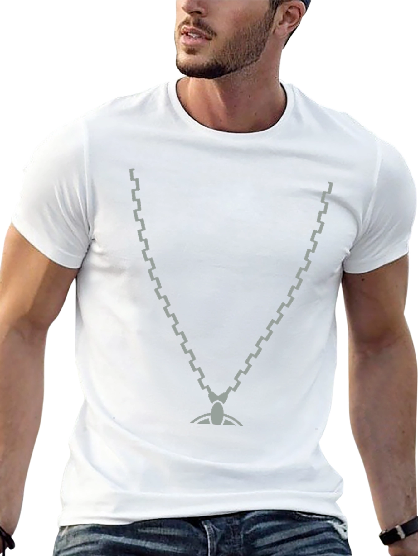 Cool Chain Graphic Black T-Shirt