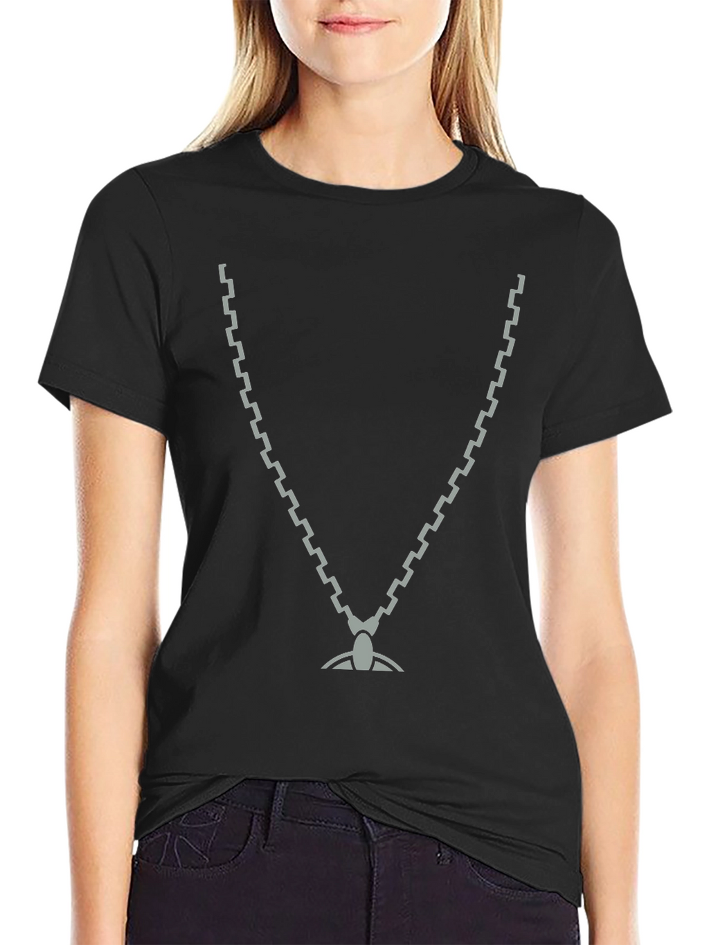 Cool Chain Graphic Black T-Shirt