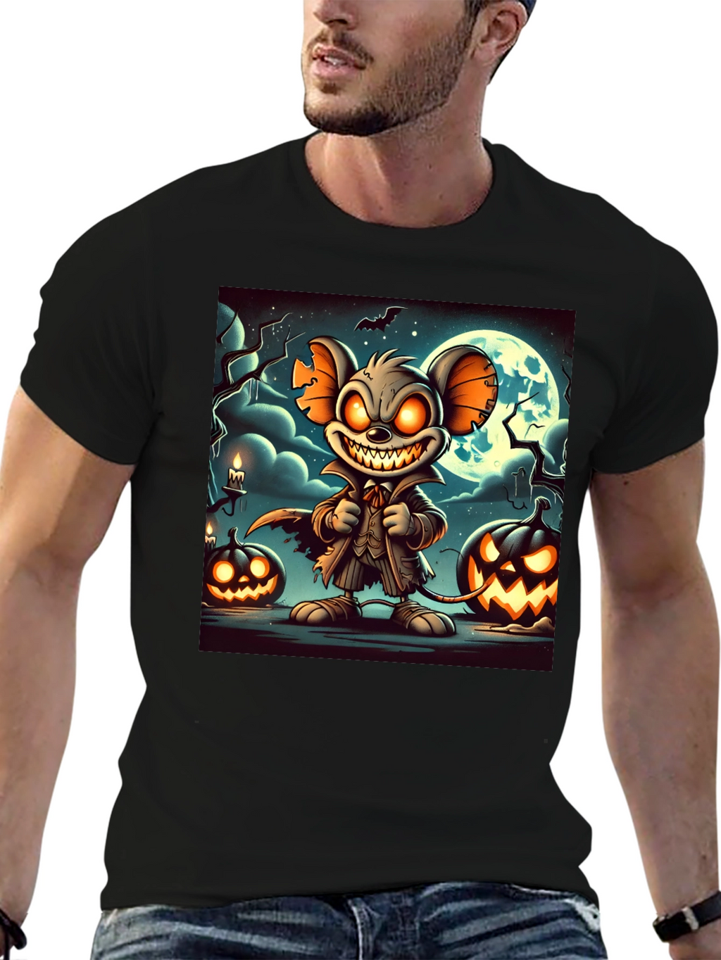 Spooky Halloween Mouse T-Shirt