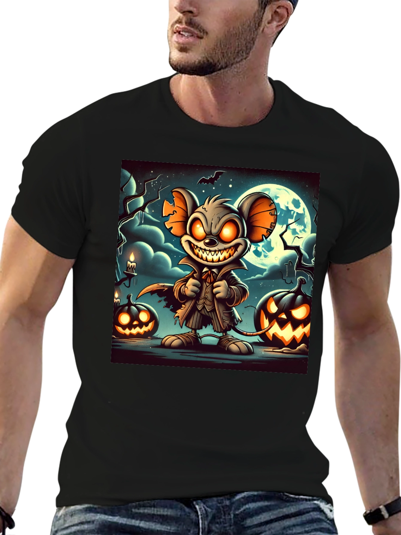 Spooky Halloween Mouse T-Shirt