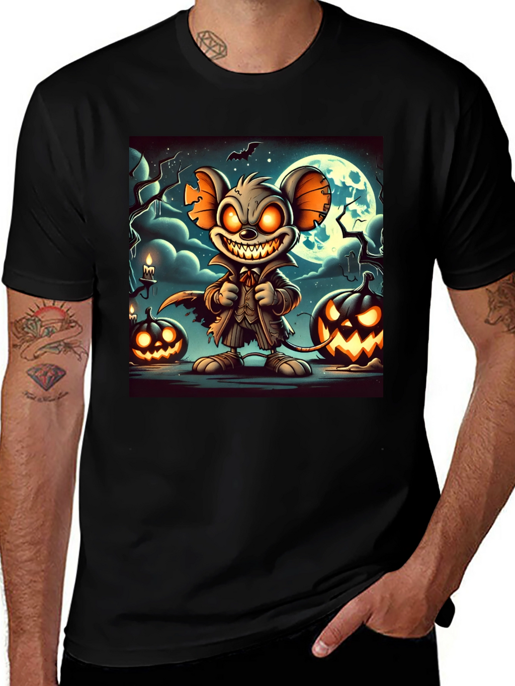 Spooky Halloween Mouse T-Shirt