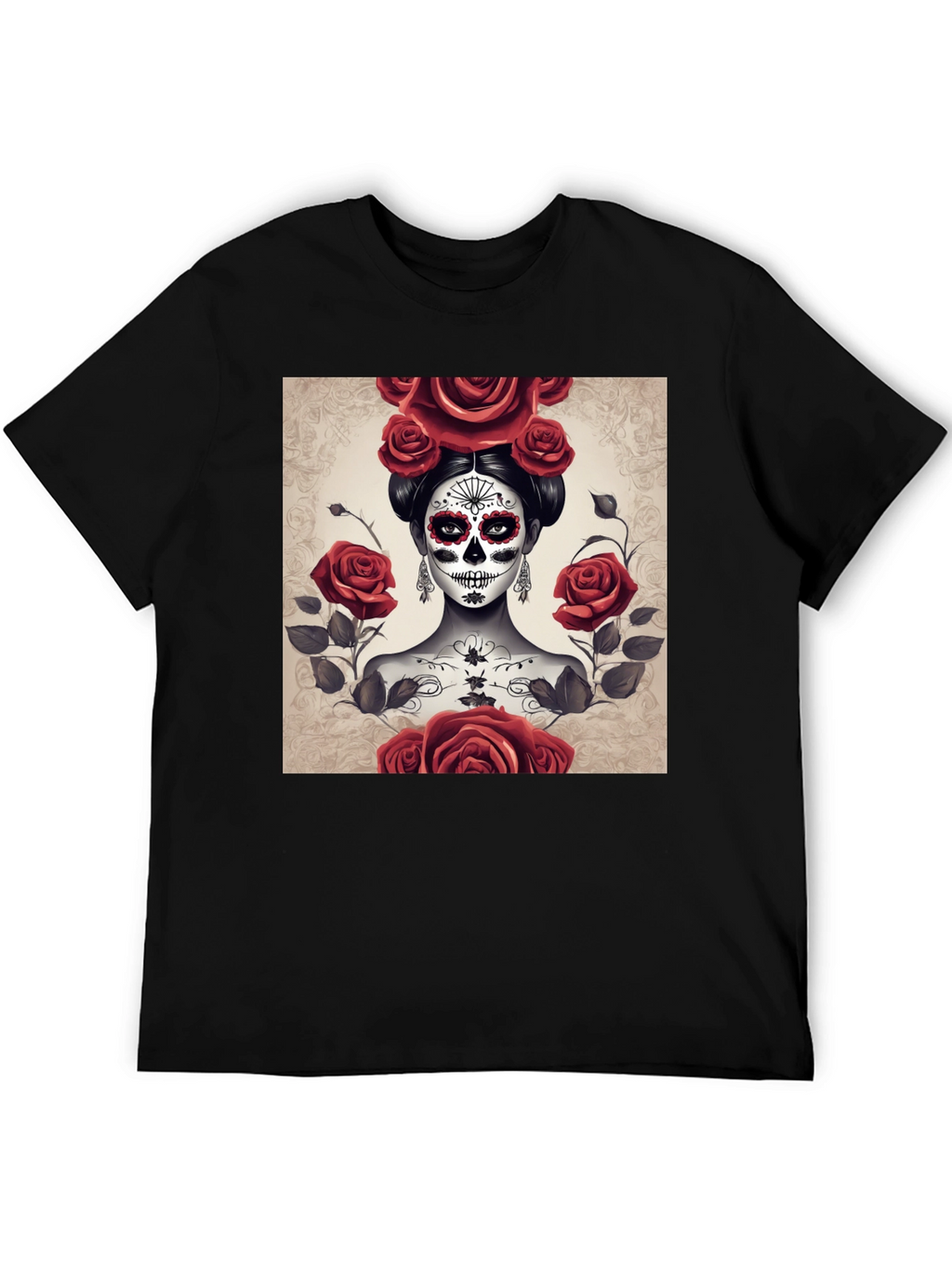 Sugar Skull Rose T-Shirt - Day of the Dead