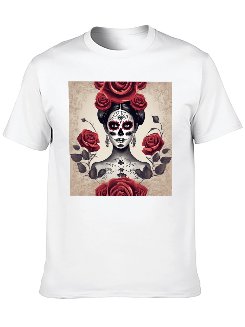 Sugar Skull Rose T-Shirt - Day of the Dead