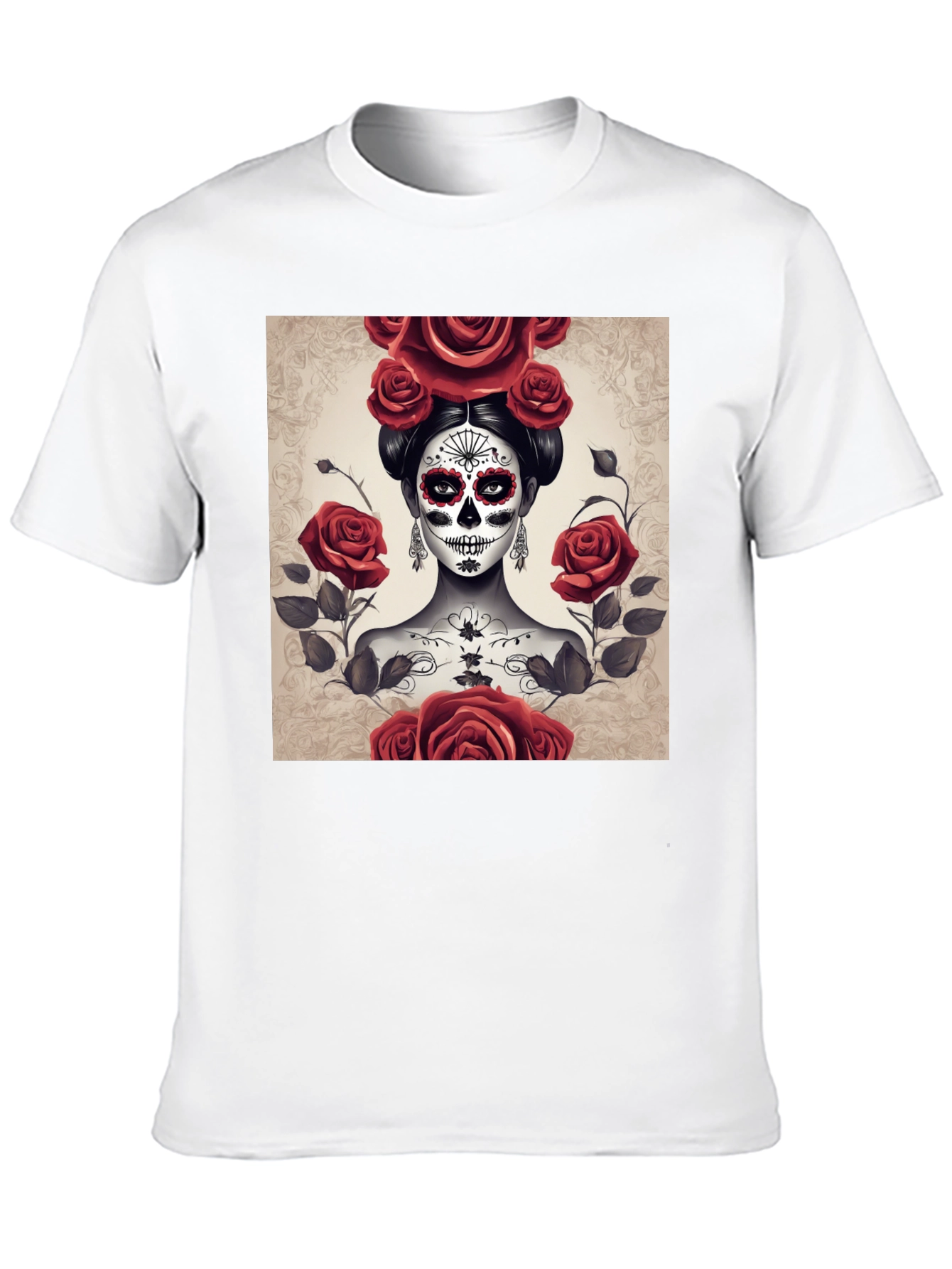 Sugar Skull Rose T-Shirt - Day of the Dead