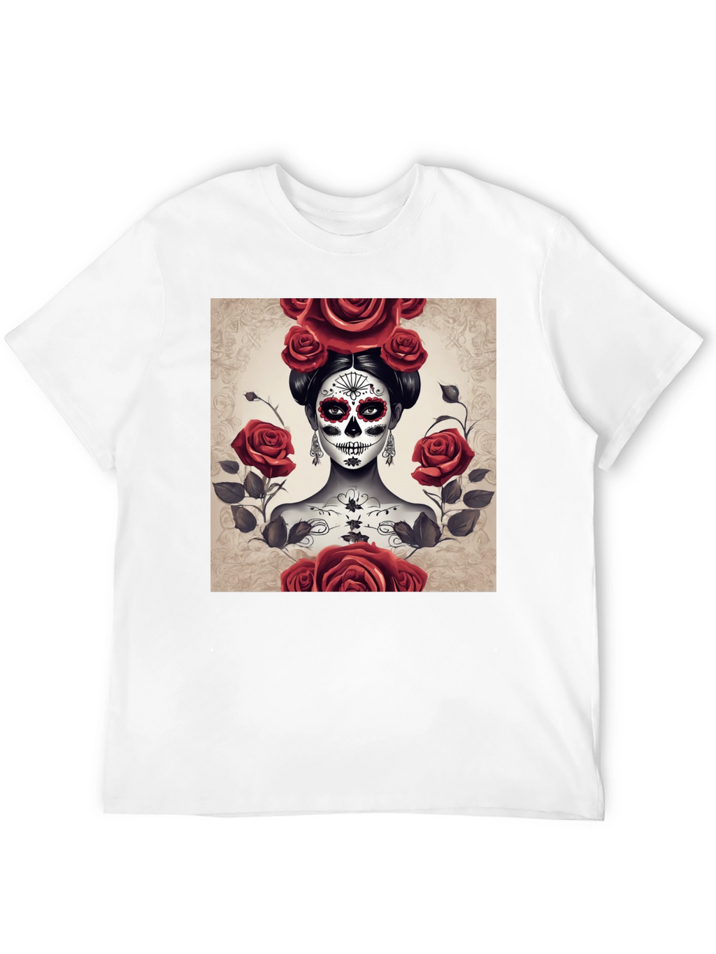 Sugar Skull Rose T-Shirt - Day of the Dead