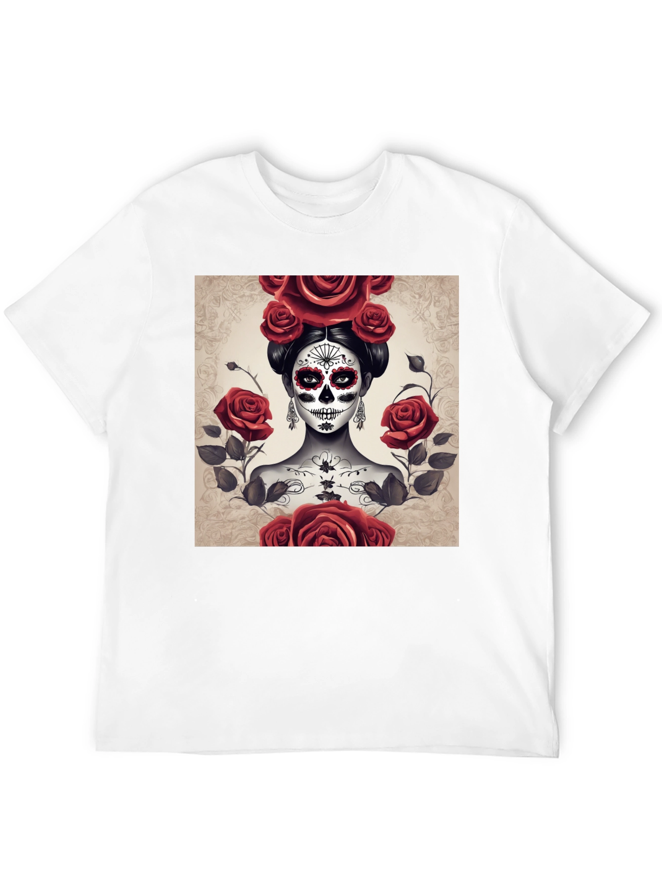 Sugar Skull Rose T-Shirt - Day of the Dead