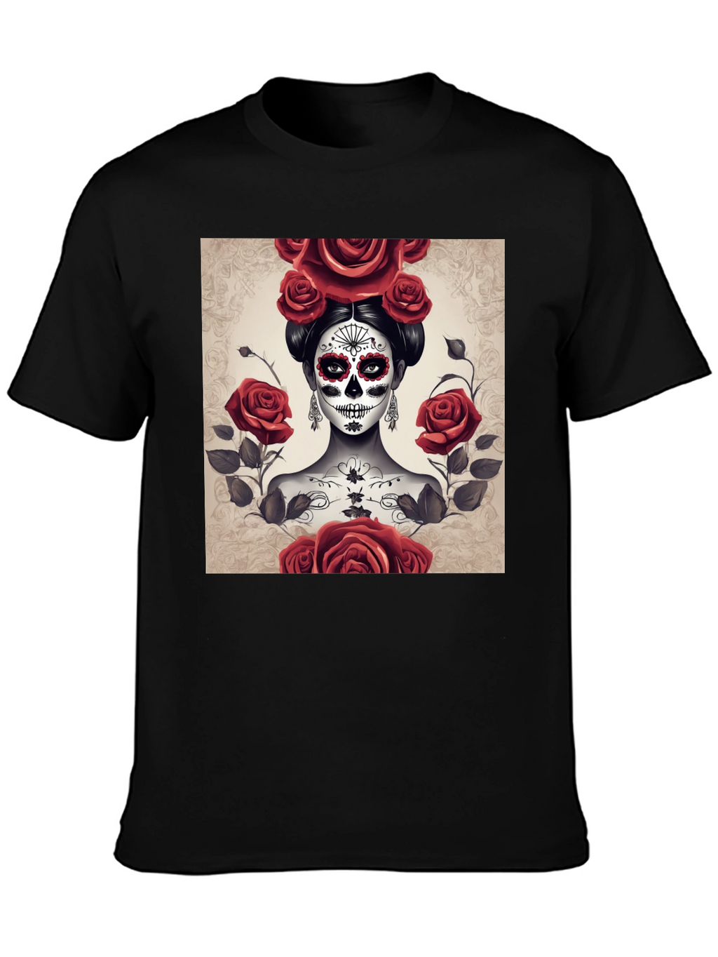 Sugar Skull Rose T-Shirt - Day of the Dead