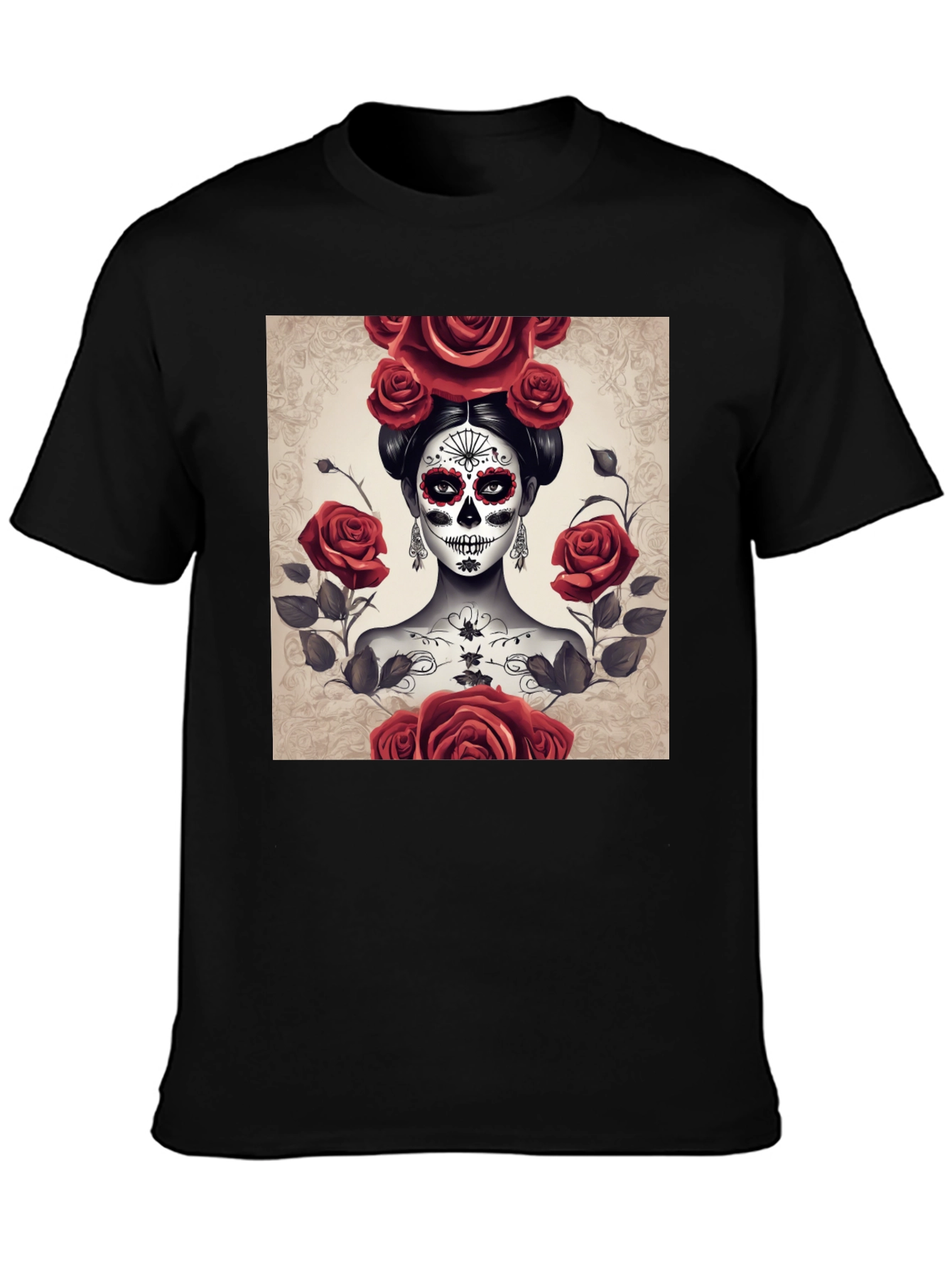 Sugar Skull Rose T-Shirt - Day of the Dead