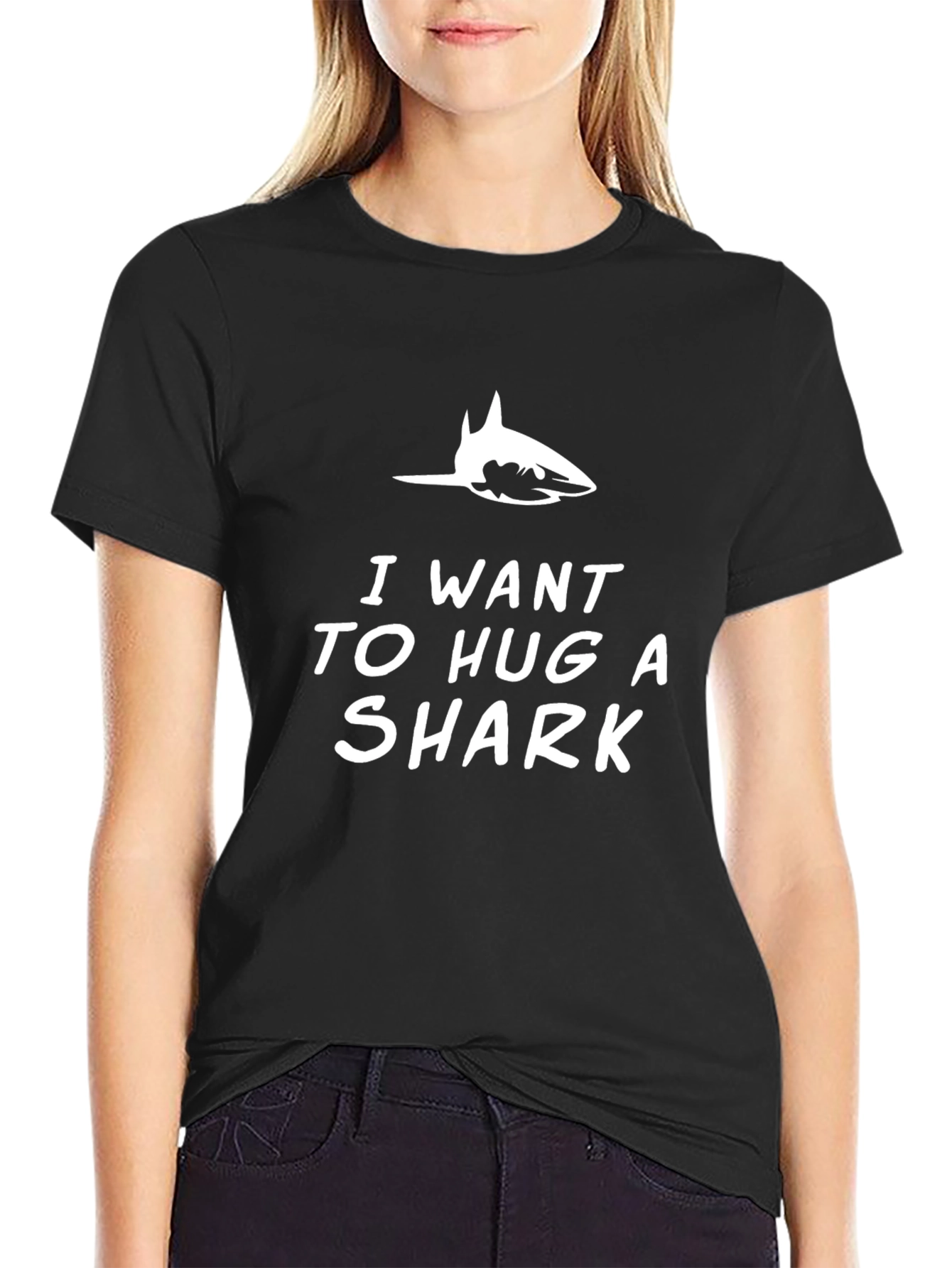 I Want To Hug A Shark T-Shirt - Funny Shark Lover Tee