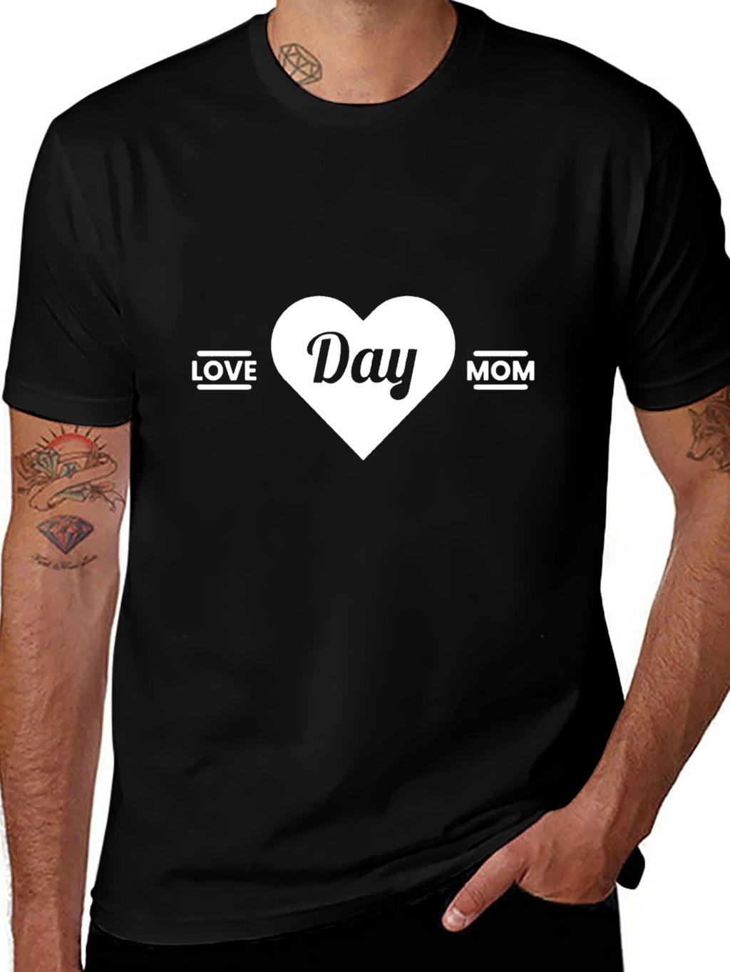 Love Day Mom Black T-Shirt