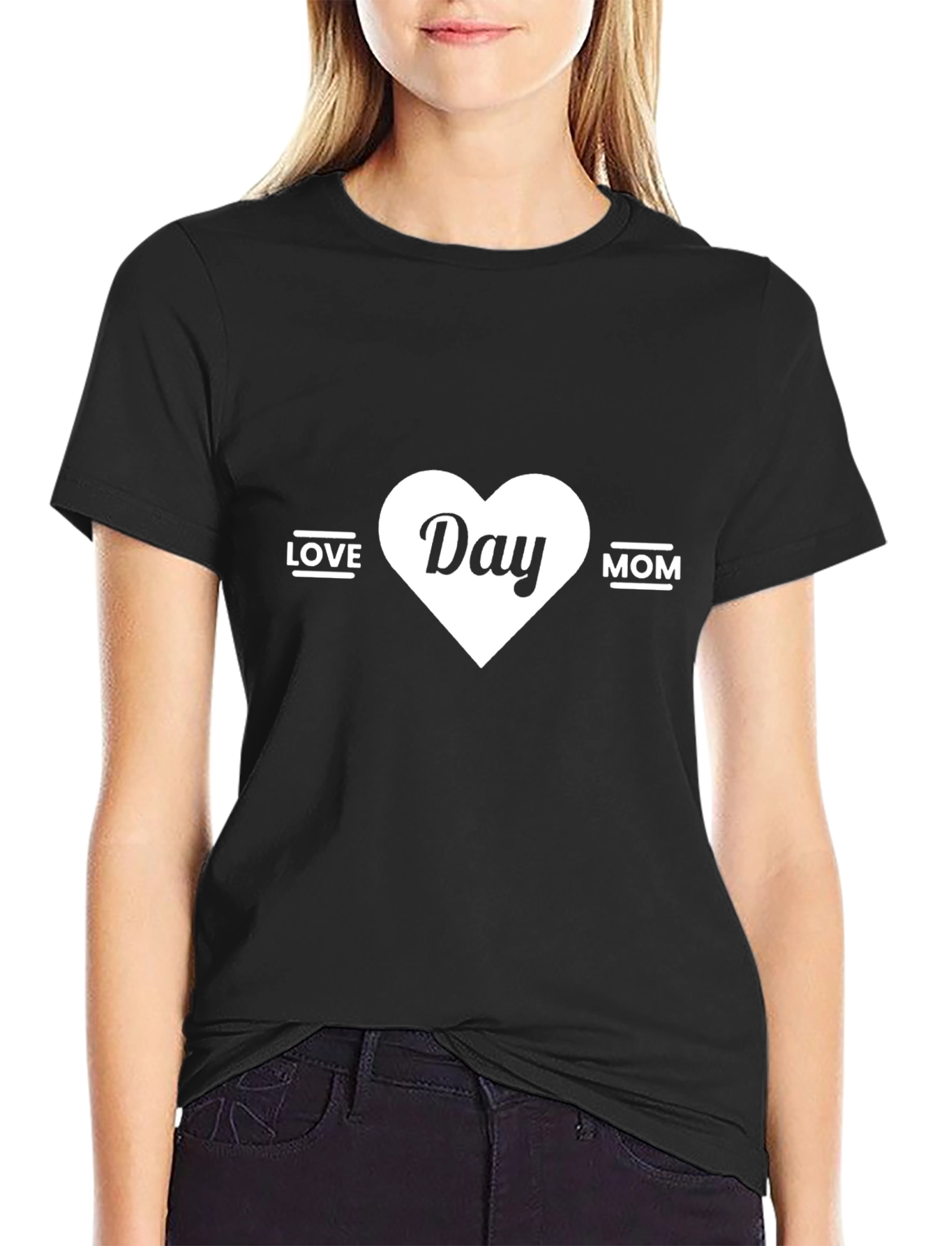 Love Day Mom Black T-Shirt