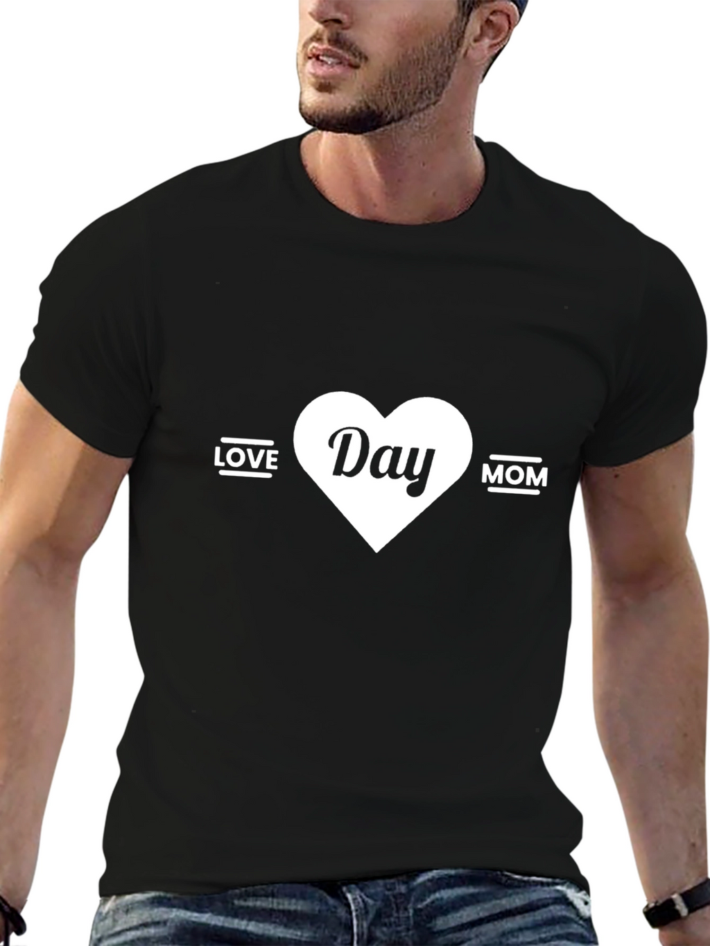 Love Day Mom Black T-Shirt