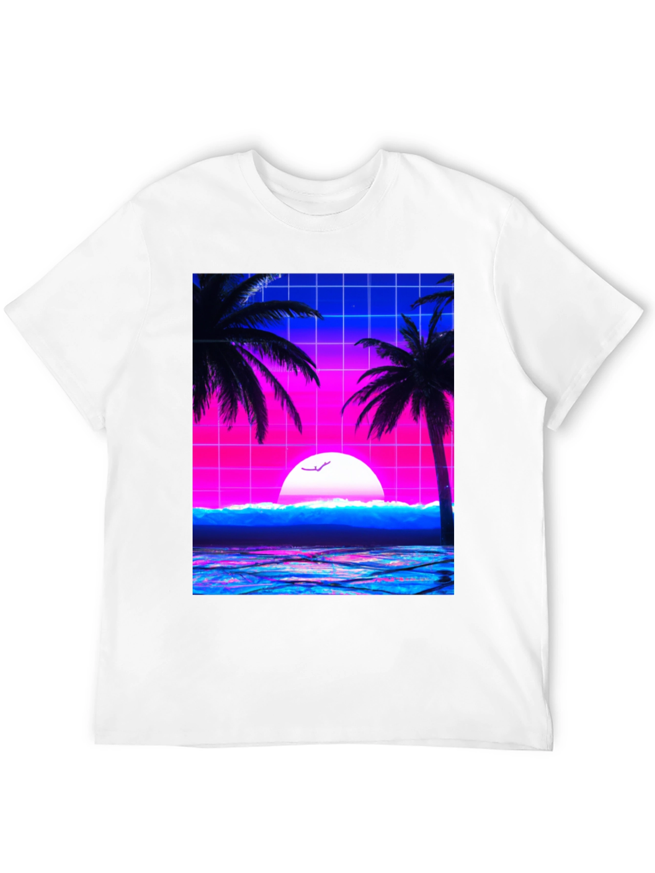 Vaporwave Sunset T-Shirt - Retro Graphic Tee