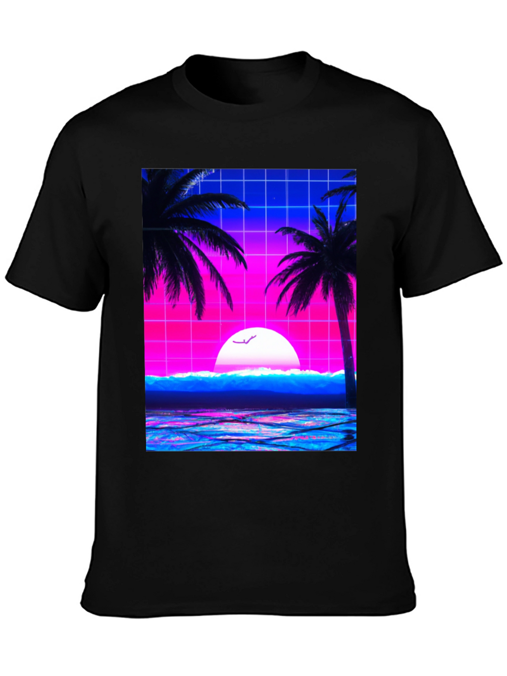 Vaporwave Sunset T-Shirt - Retro Graphic Tee