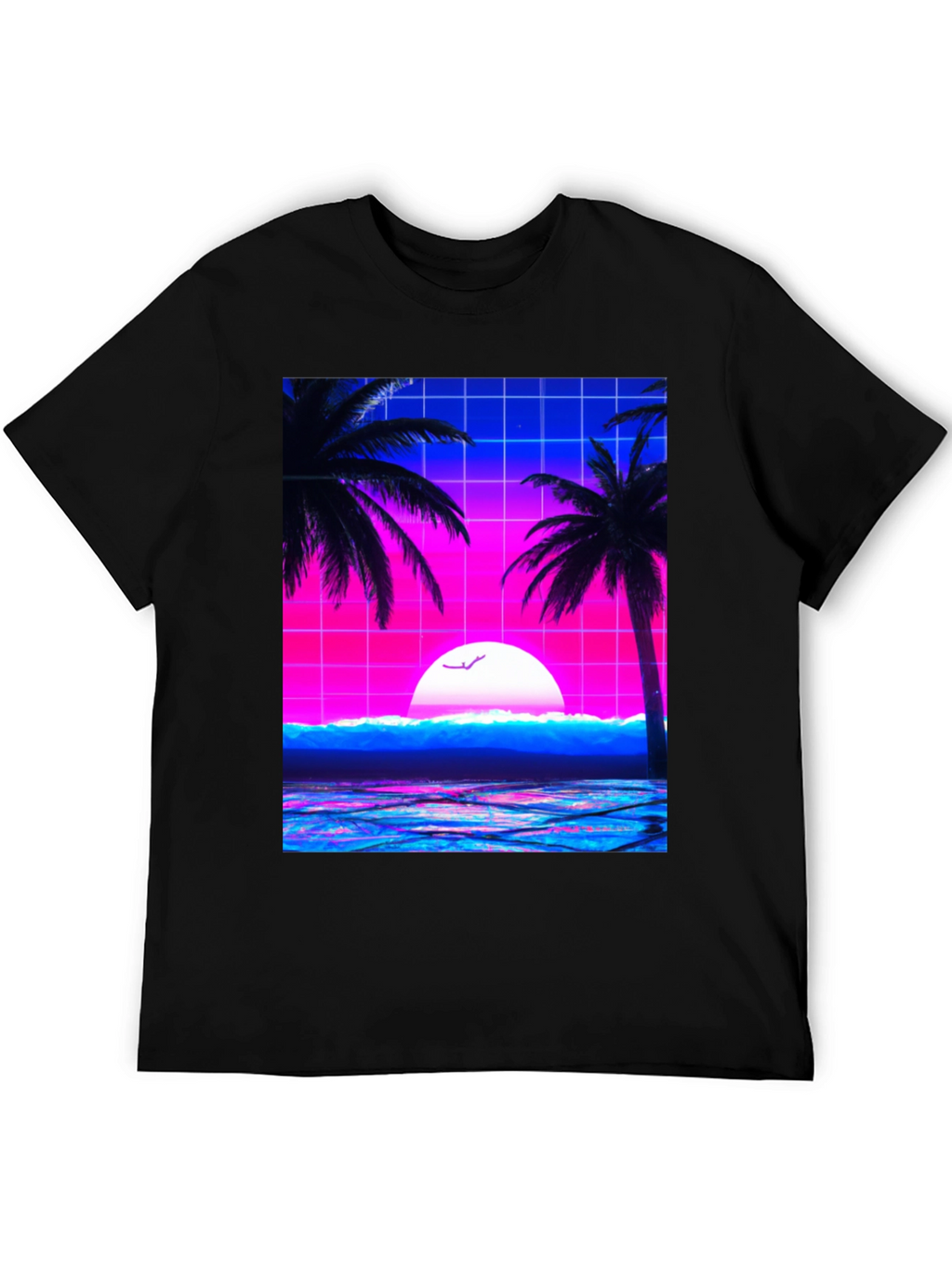 Vaporwave Sunset T-Shirt - Retro Graphic Tee
