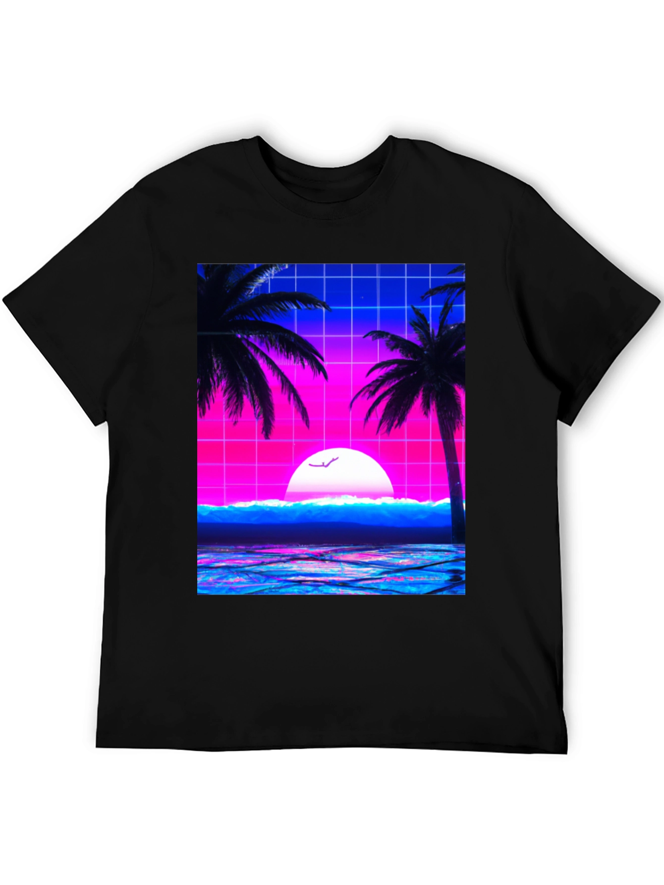 Vaporwave Sunset T-Shirt - Retro Graphic Tee