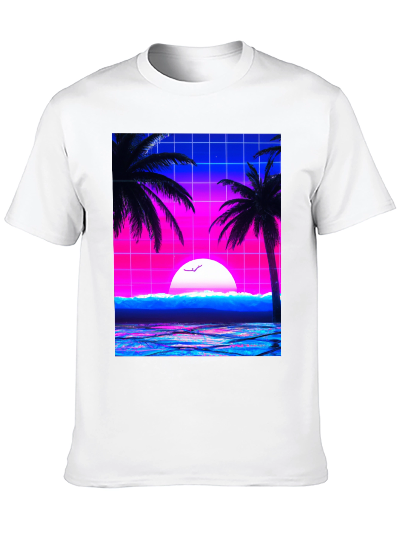 Vaporwave Sunset T-Shirt - Retro Graphic Tee