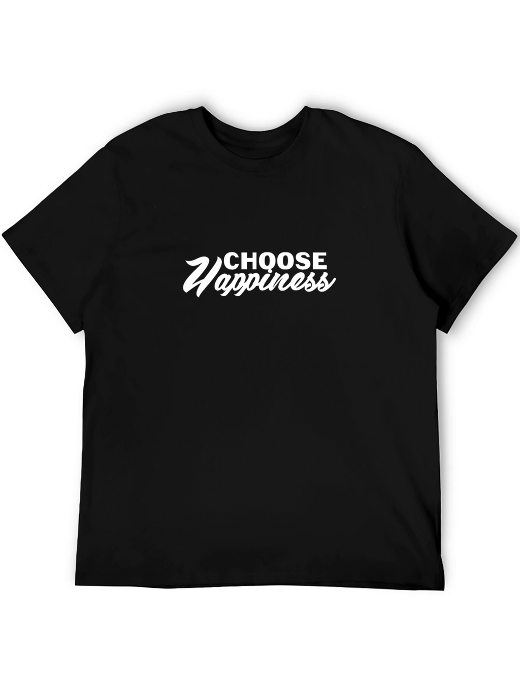 Choose Happiness Black T-Shirt - Casual Style