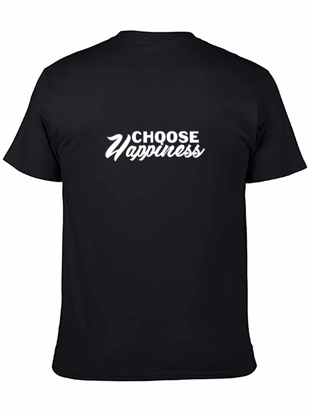 Choose Happiness Black T-Shirt - Casual Style