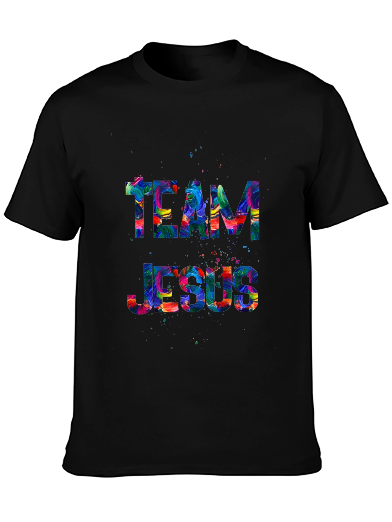 Team Jesus Colorful Graphic T-Shirt