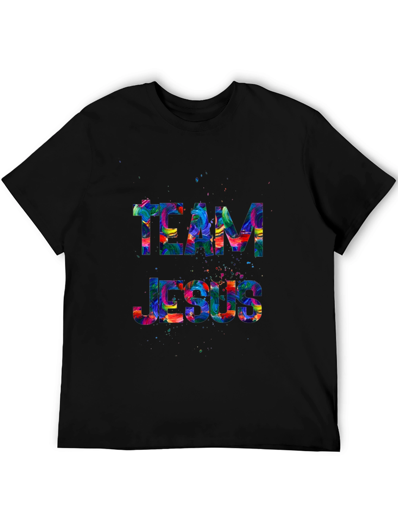Team Jesus Colorful Graphic T-Shirt