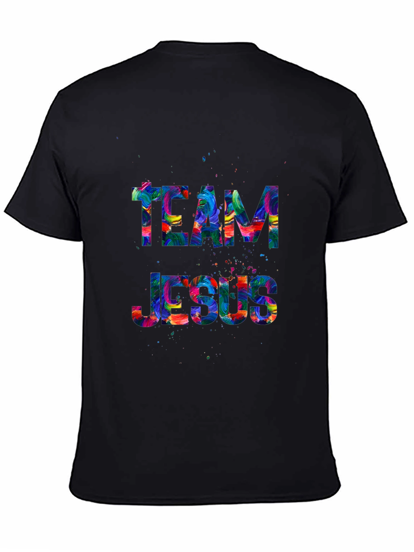 Team Jesus Colorful Graphic T-Shirt