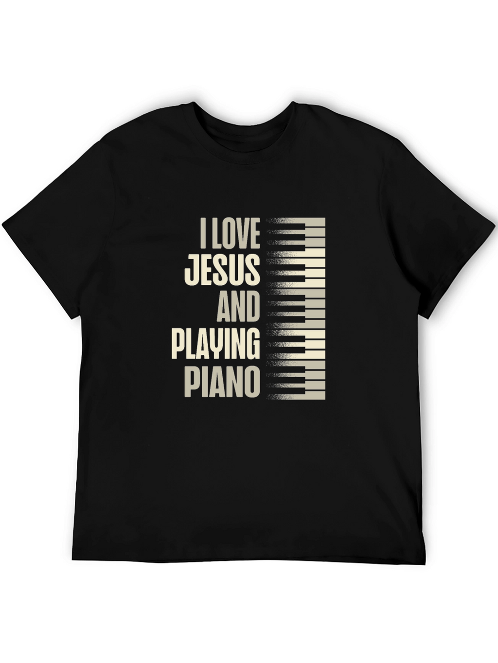 I Love Jesus and Playing Piano Graphic Tee