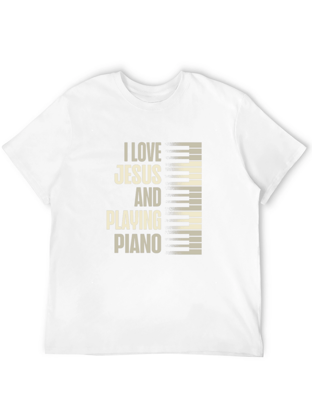I Love Jesus and Playing Piano Graphic Tee
