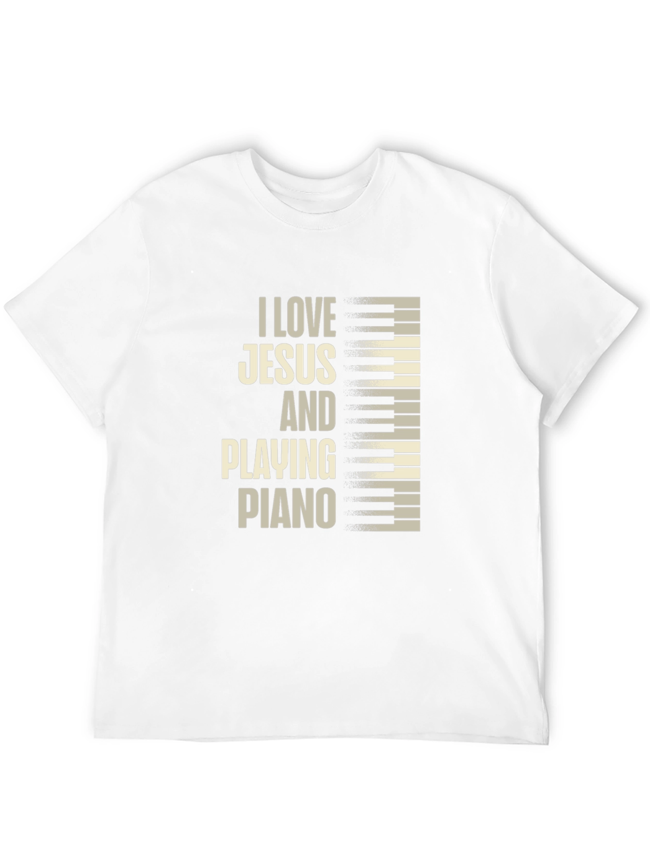 I Love Jesus and Playing Piano Graphic Tee