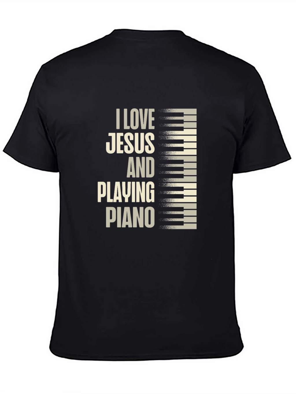 I Love Jesus and Playing Piano Graphic Tee