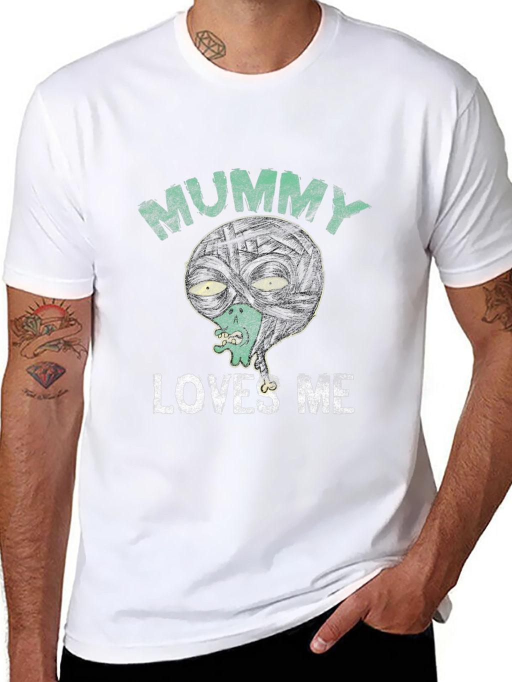 Mummy Loves Me Graphic Tee - Halloween Shirt