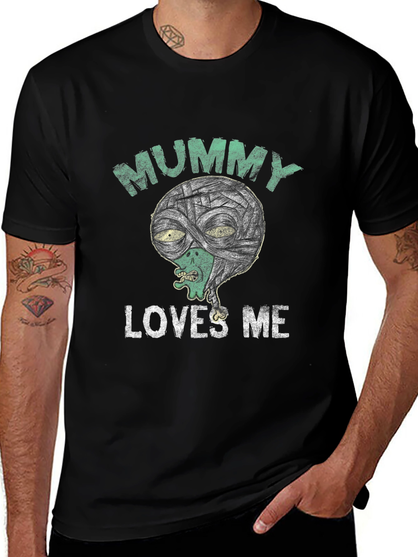 Mummy Loves Me Graphic Tee - Halloween Shirt