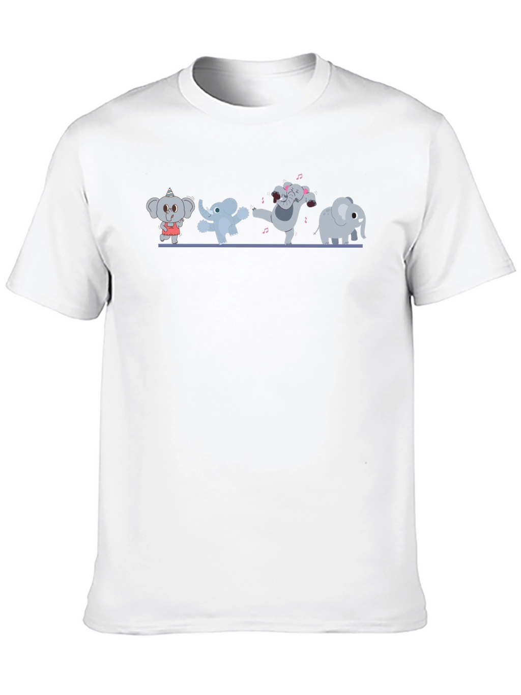 Dancing Elephants Black T-Shirt