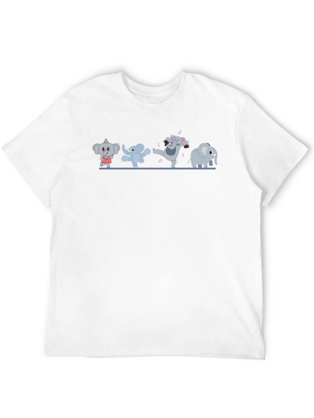 Dancing Elephants Black T-Shirt
