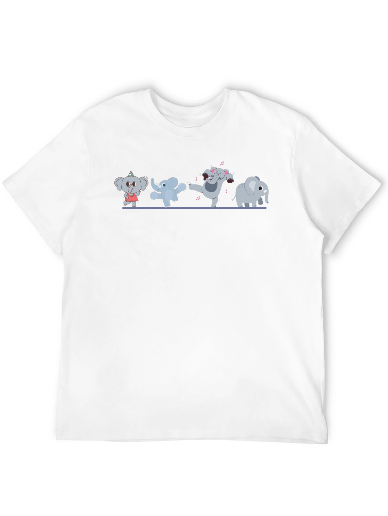 Dancing Elephants Black T-Shirt