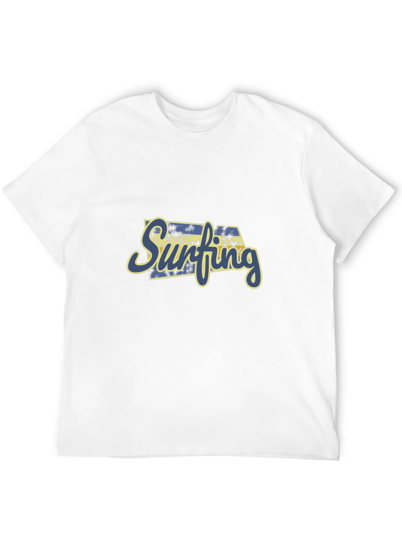 Surfing Graphic Print Black T-Shirt
