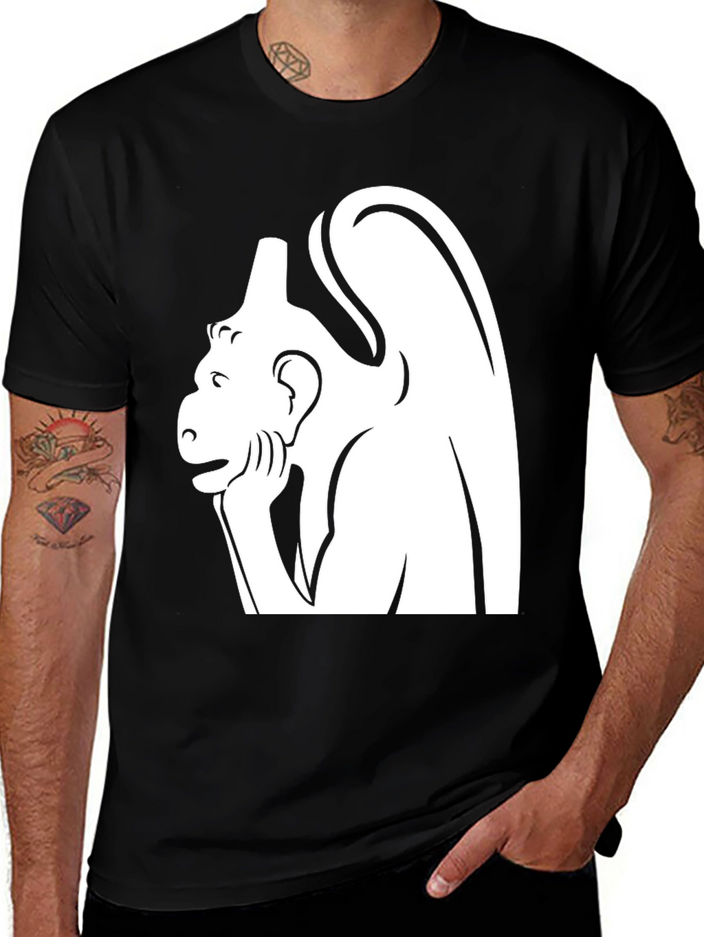 Notre Dame Gargoyle T-Shirt - Black Cotton Blend