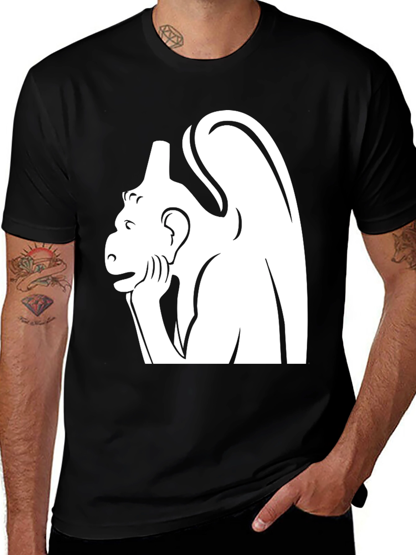 Notre Dame Gargoyle T-Shirt - Black Cotton Blend