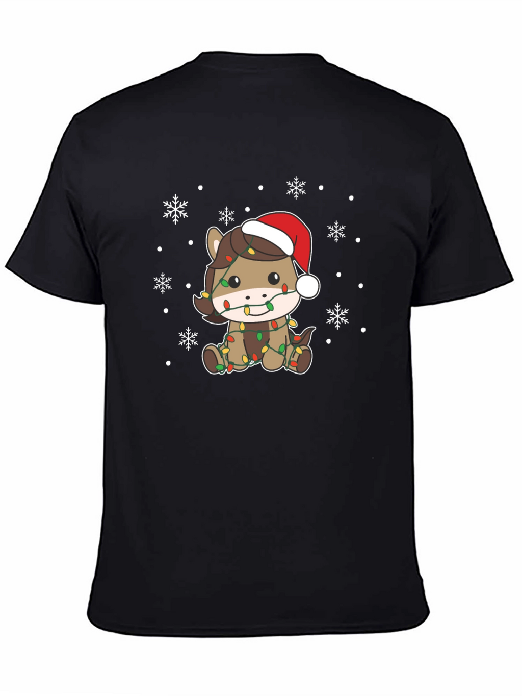 Festive Horse Christmas Lights T-Shirt