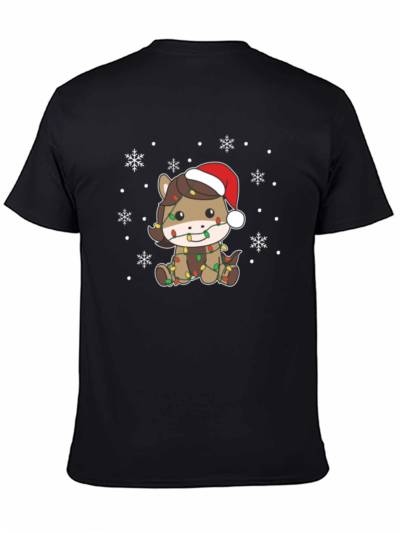 Festive Horse Christmas Lights T-Shirt