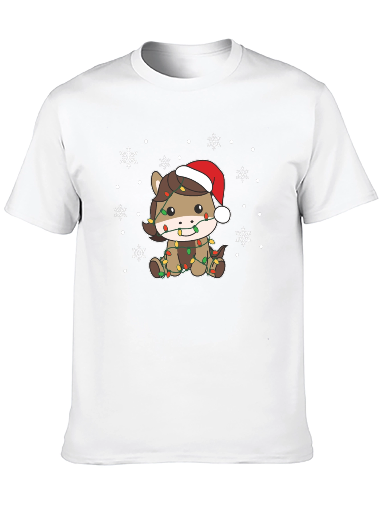 Festive Horse Christmas Lights T-Shirt