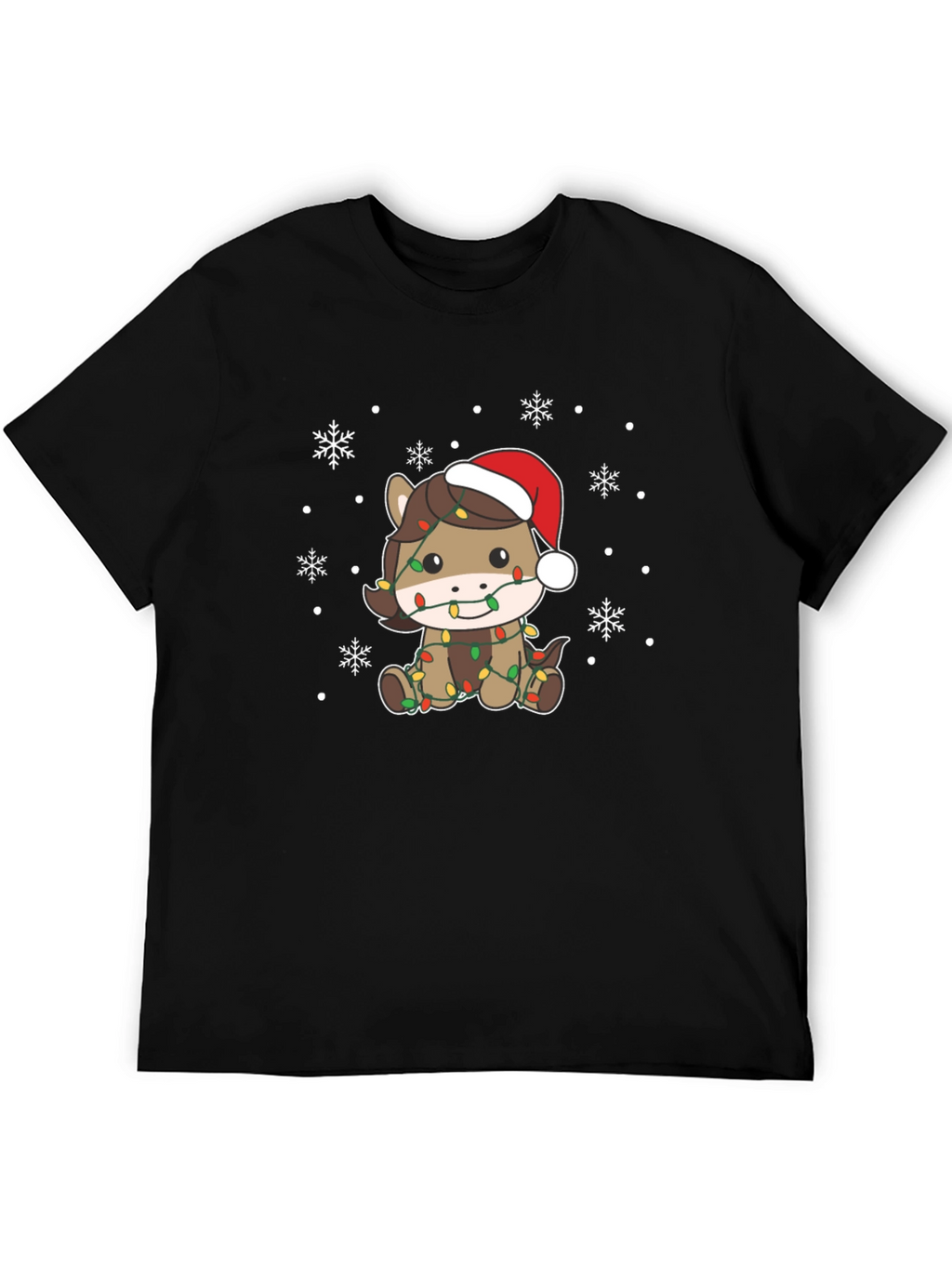 Festive Horse Christmas Lights T-Shirt