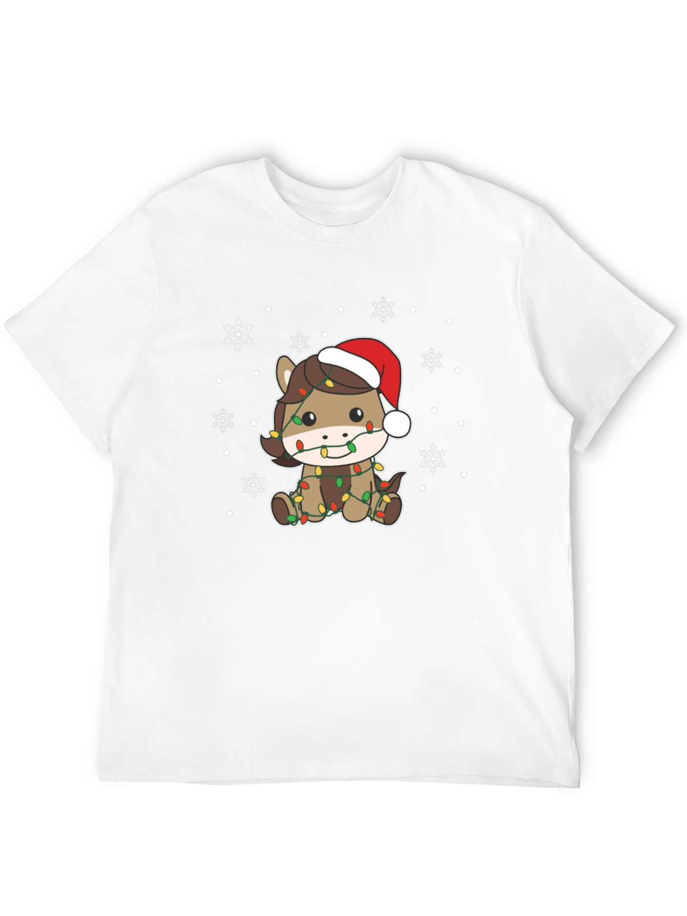 Festive Horse Christmas Lights T-Shirt