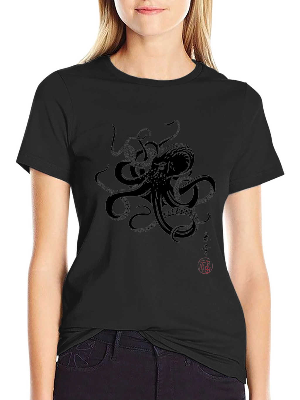Octopus Graphic Tee - Mens Black T-Shirt